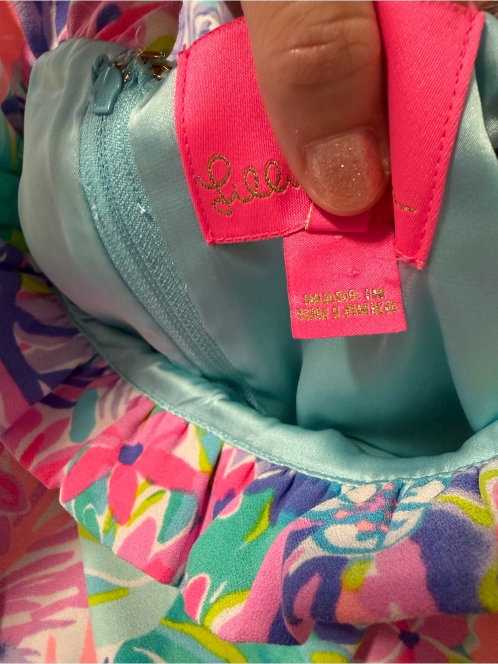 Lilly Pulitzer Adalina Romper Multi-Color Floral Dress ruffle neck size 6 - Picture 7 of 7